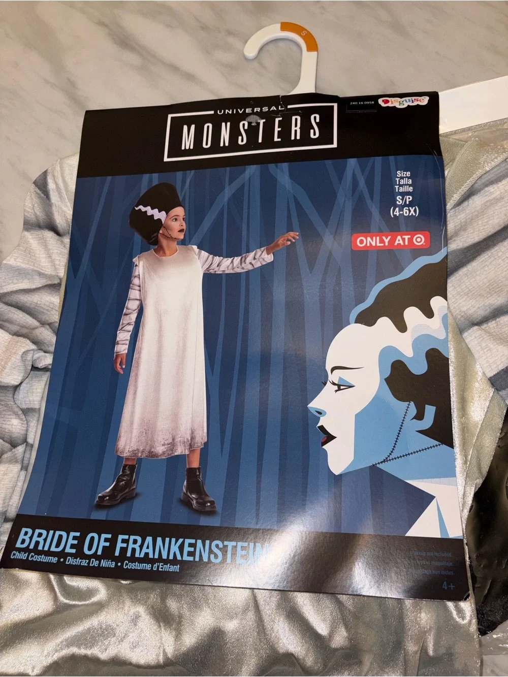 NWT Universal Monsters Bride of Frankenstein Costume Girls Size 4-6X Halloween